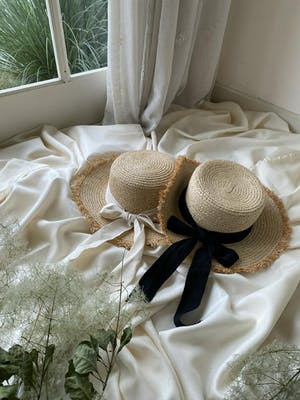 summer panama ribbon hat