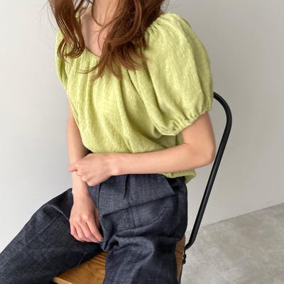 シャーリングナチュラルブラウス